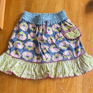 Matilda Jane Blue and Green Floral Mini Skirt